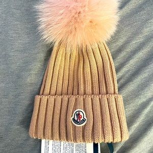 Light pink with tags, Moncler hat for the cold weather BRAND NEW